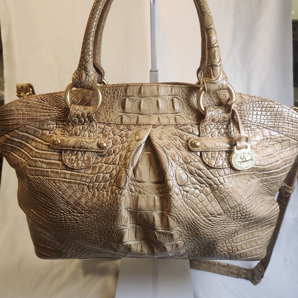 Brahmin Handbags - Brahmin Louise Rose Satchel With Crocodile Embossed Leather